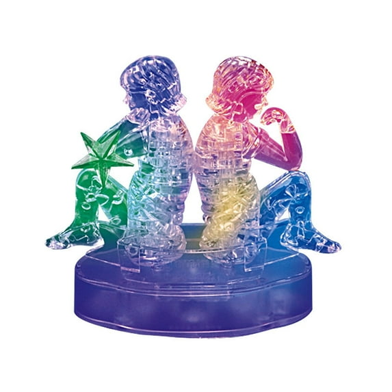 Fridja 3D Crystal Puzzle Jig-saw Clear Twelve 12 Constellation Astrolog Flash LED Light