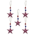 thumbnail image 1 of Fridja 5 Pieces Patriotic Ornaments 4th of July Star Ornaments Hanging Star Flag Day Ornament Independence Day Decorations for Home Party Indoor Outdoor Decor (70mm), 1 of 9