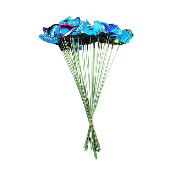 Fridja 50 Pieces Butterfly Decorative Pile Waterproof Garden Butterfly Ornaments For Indoor/Outdoor Christmas Yard Decor Clearance