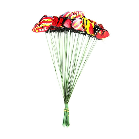 Fridja 50 Pieces Butterfly Decorative Pile Waterproof Garden Butterfly Ornaments For Indoor/Outdoor Christmas Yard Decor Clearance