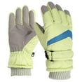 thumbnail image 1 of Fridja 6-10 Years Old Winter Gloves Thickened Snow Ski Gloves Warm Unisex Gloves Mittens Windproof for Cold Weather Girls Boys Children Green, 1 of 9
