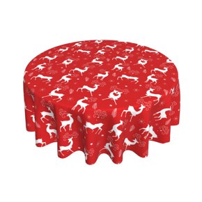 Round Vinyl Flannel Backed Tablecloth