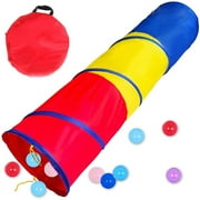 Fridja 6ft Crawl Through Play Tunnel Toy, Crawl Tunnel For Kids Toddlers Dogs Babies Infants & Children Gift Indoor & Outdoor Action Toy Tunnel Xmas Gift