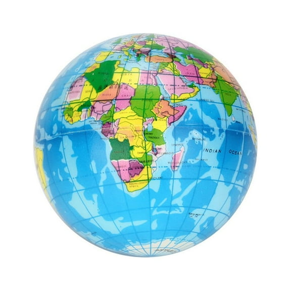 Fridja 76mm Stress Relief World Map Foam Ball Atlas Globe Palm Ball Planet Earth Ball