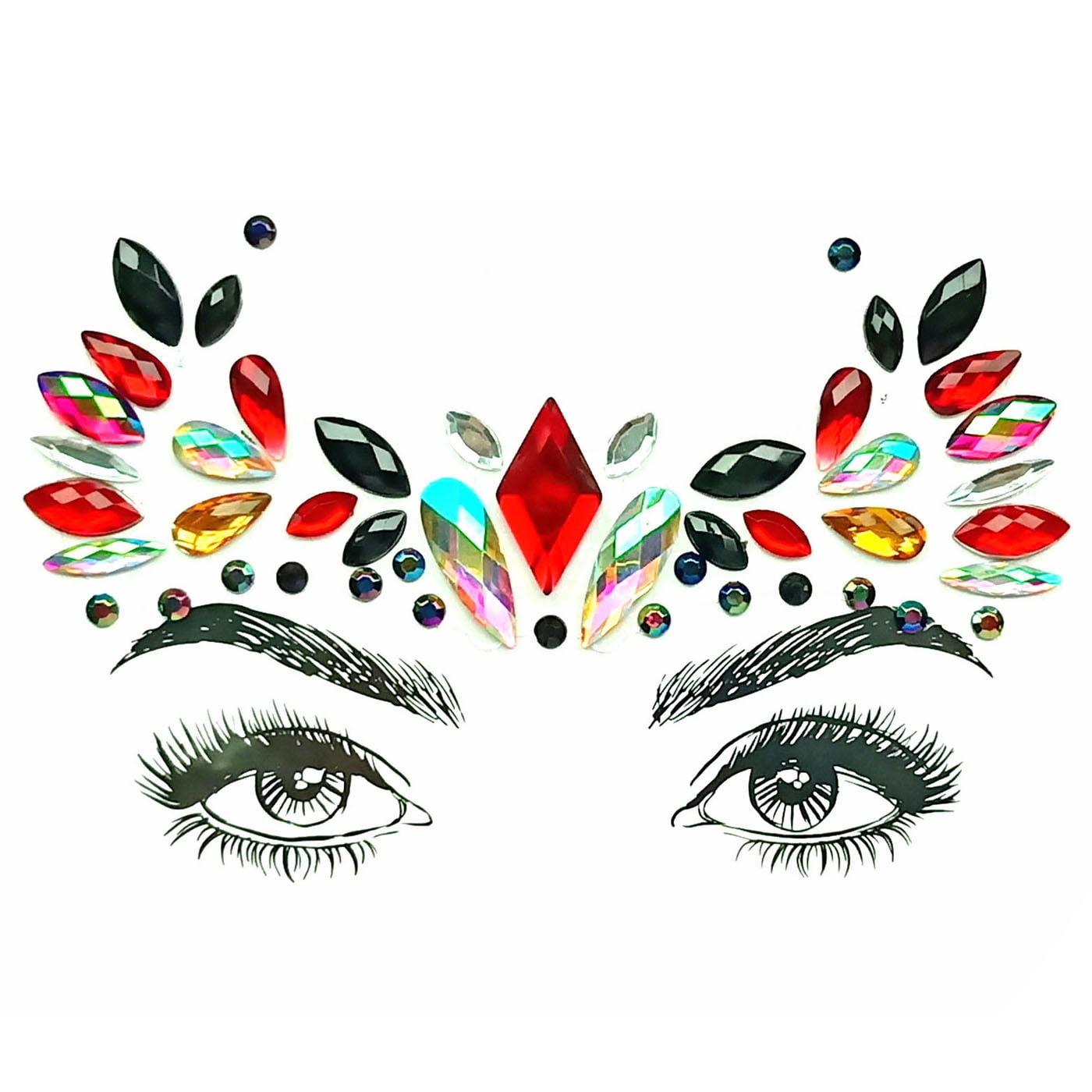 Fridja Acrylic Rhinestone Sticker Crystal Face Sticker Tattoo Sticker Face Decoration