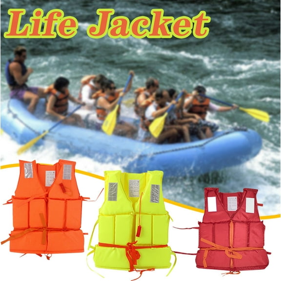 Fridja Adult Inflatable Life Jacket, Polyester Oxford Cloth/EPE Orange, 105-220 lbs