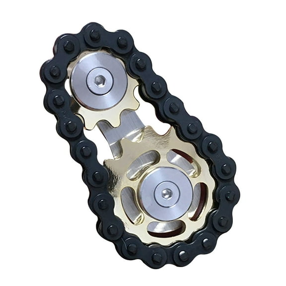 Fridja Black Gear Chain Fingertip Sprocket Flywheel Decompression Toy