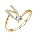 thumbnail image 1 of Fridja Bold Initial Letter Open Ring,18K Gold Plated, 1 of 8