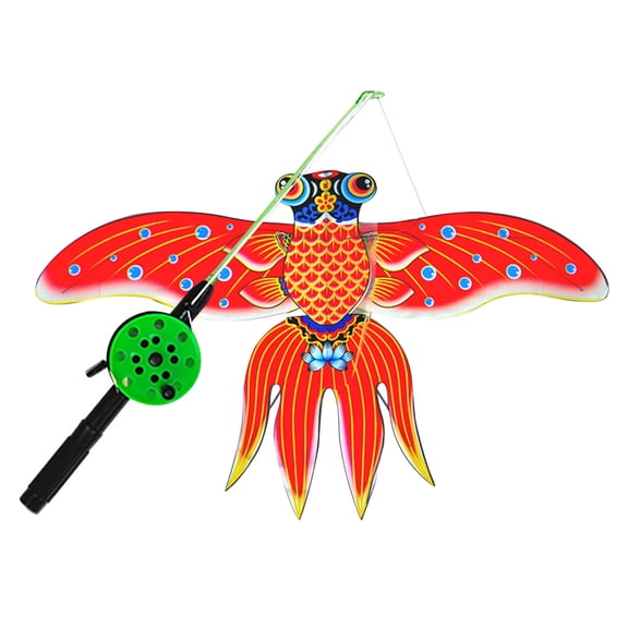 Fridja Children's Outdoor Parent-child Interactive Toys Children's Kite Miniature Plastic Toy Fishing Rod Kite Xmas Gift