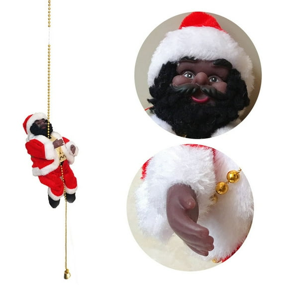 Fridja Christmas Decoration Santa Claus Electric Climbing Hanging Ladder Christmas Toys