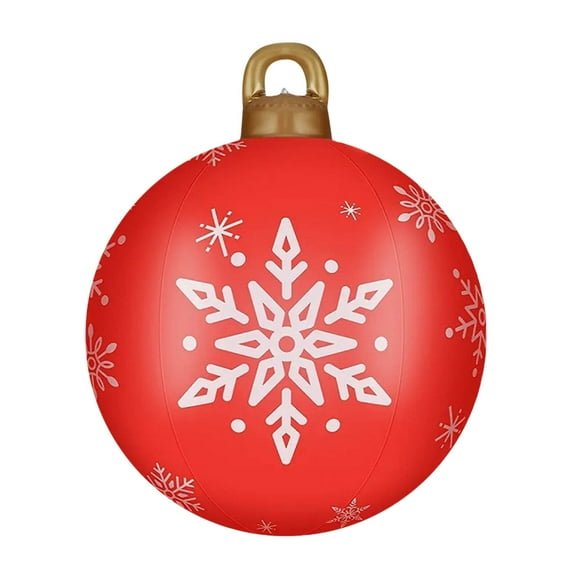 Fridja Christmas Inflatables Ornament Ball, 23.6" Oversize Christmas Ornament Large Outdoor Inflatable Christmas Ball Decorations for Yard Tree Lawn Pool Xmas Decor, Red