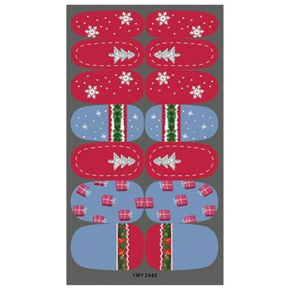 Fridja Christmas Nail Stickers Snowflake Self-Adhesive Nail Decals Gifts For Women DIY Decoration