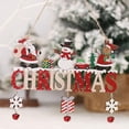thumbnail image 1 of Fridja Christmas Ornaments Christmas Tree Accessories Ornaments Wooden English Letters Merry Christmas Snowflake Ornaments Wooden Bell Pendant, 1 of 8