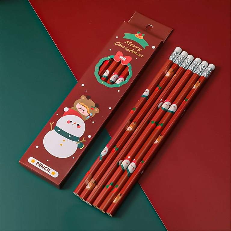 Cartoon Writing Pencils with Erasers HB Pencils Student Drawing Supplies  for Kid