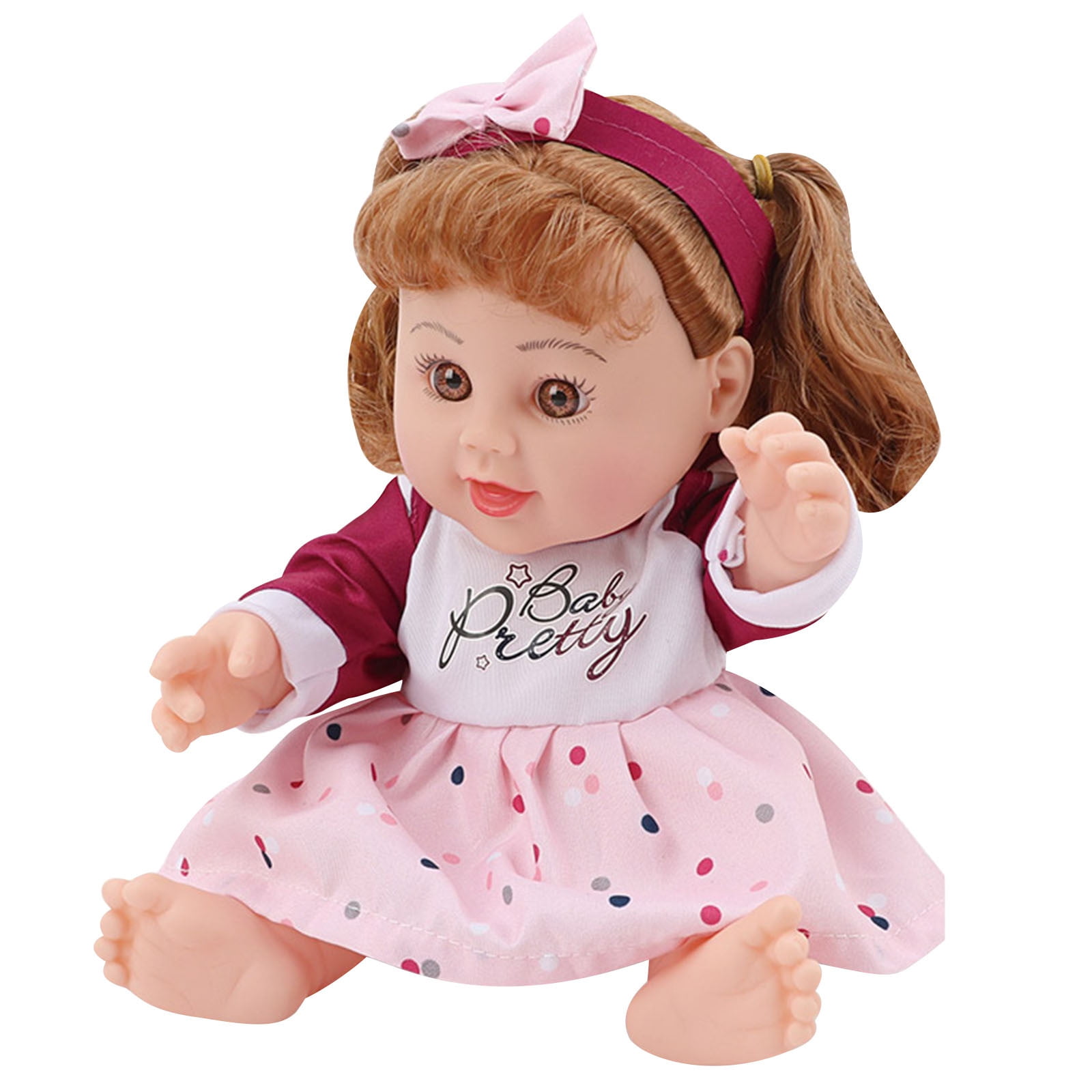 Fridja Cute Baby Doll Playsets With Movable Arms & Legs Simulation Sounds  Kids Toy 
