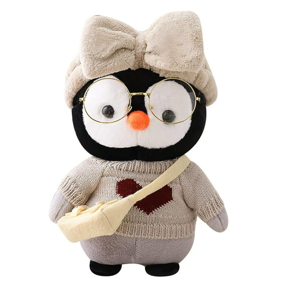 Fridja Cute Cartoon Penguin Cosplay Dress Up Plush Baby Toys Stuffed Doll Birthday Gift