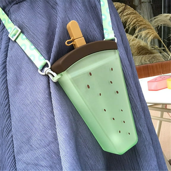 Fridja Cute Popsicle Water Cup Fruit Water Cup Portable Plastic Water Cup With Lanyard