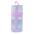 thumbnail image 1 of Fridja Cylindrical Mesh Storage Organizer Dual Purpose Design for Office Supplies and Craft Tools Clear View Round Pouch with Double Openings Durable Fabric Construction, 1 of 7