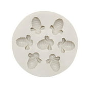 7 Cavity Bee Fondant Molds Flower Silicone Mold DIY Soap Mould 3D Bee Day  Beehive Honeycomb Candy Cookies Baking Tool Kitchen Accessories 