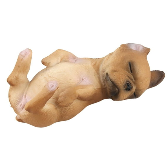 Fridja Dog Statue Plastic Puppy Doll Hand-painted Simulation Dog Animal Exquisite Gift