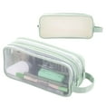thumbnail image 1 of Fridja Double Layer Mesh Storage Pouch Clear View Organizer for Office Supplies and Craft Tools Two Compartment Design Durable Transparent Fabric with Zipper Closure, 1 of 7