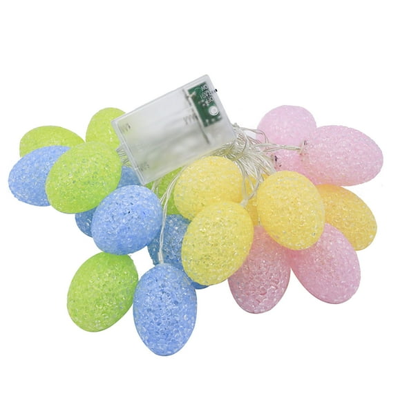 Fridja Egg String Lights 5.57ft 10 LED Egg Decoration Lights Battery Powered Egg String Lights for Easter, Party, Fireplace, Mantels, Entrance, Tree, Home Decorations, Clear Wire