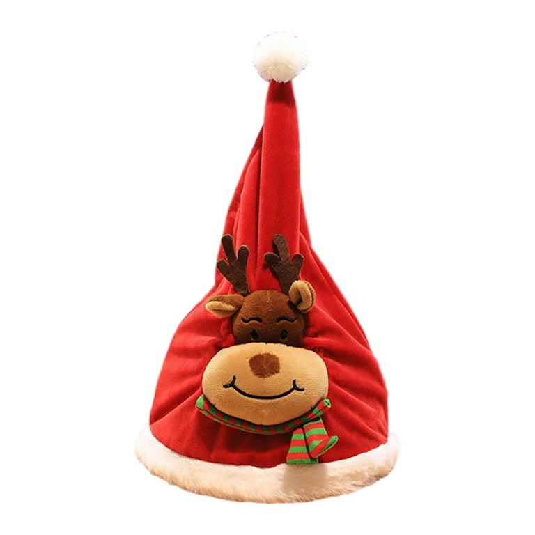 Fridja Electric Christmas Hat Swing Moving Santa Hat with Sound Plush Funny  Toy Hat Musical Christmas Cap Red and White Santa Cap Kids Adults Xmas  Gifts for Christmas New Year Party Supplies 