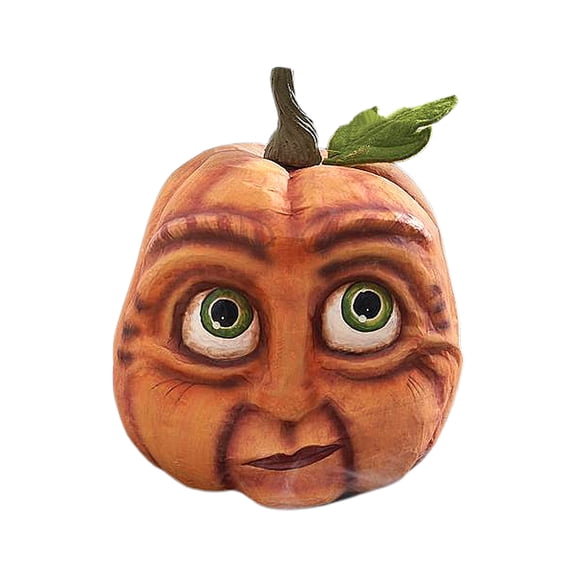 Fridja Expressive Pumpkins Fall Decor Funny Face Pumpkins Halloween Pumpkin Decorations Fall Pumpkins Statue Thanksgiving Halloween Decor Home Table Top Decor