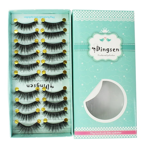 Fridja Eyelashes 3D 3D Eyelashes Thick Eyelashes 10 Pairs Pack High-grade Fiber