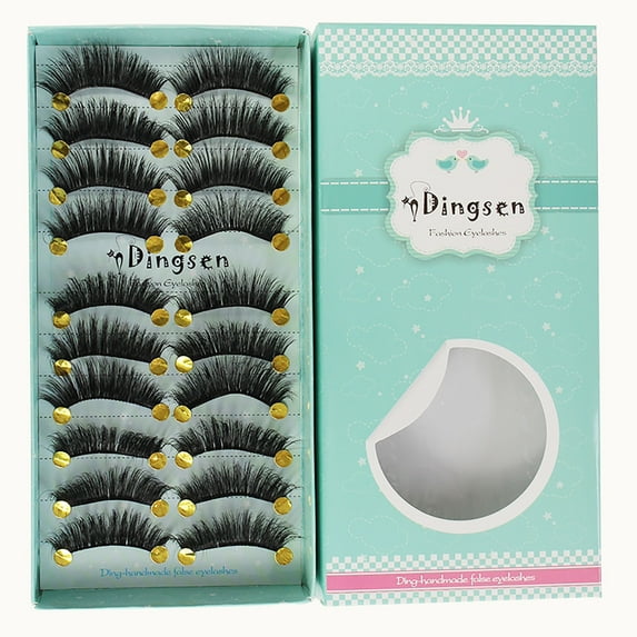 Fridja Eyelashes 3D 3D Eyelashes Thick Eyelashes 10 Pairs Pack High-grade Fiber