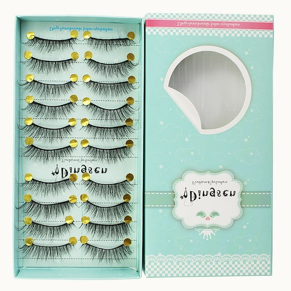 Fridja Eyelashes 3D 3D Eyelashes Thick Eyelashes 10 Pairs Pack High-grade Fiber