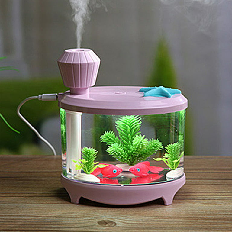 Fridja Fish Tank Portable Mini Humidifier, 460ml Cold Mist Small  Humidifier, USB Quiet Operation Desktop Humidifier For Baby Bedroom Travel  Office