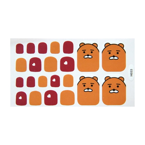 Fridja Foot Stickers Foot Nail Stickers Waterproof For Female DIY Nail Decoration Art