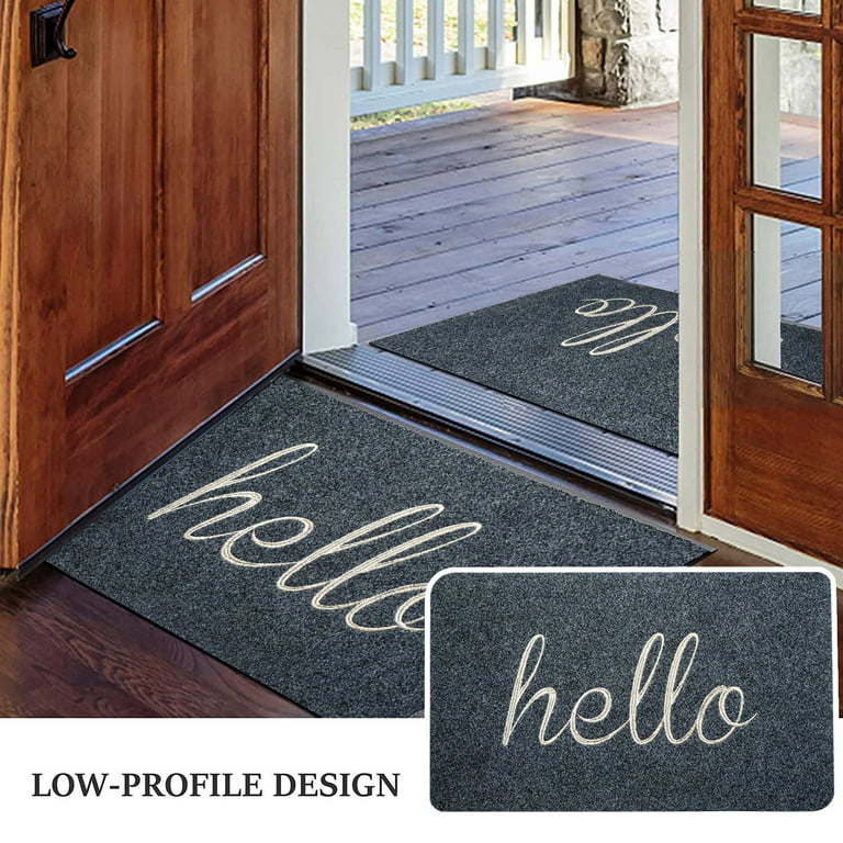 Fridja Front Door Mat,Inside or Outside Entryway Front Door Welcome  Mat,Large Size 31.5 x 19.7 Boot Scraper,Phthalate and BPA  Free,Waterproof,Non