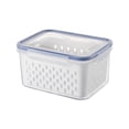 thumbnail image 1 of Fridja Fruit Vegetable Storage Containers for Fridge Draining Fresh Containers Large Organizer Bins with Lid & Colander for Salad Meet Storage, 1 of 5