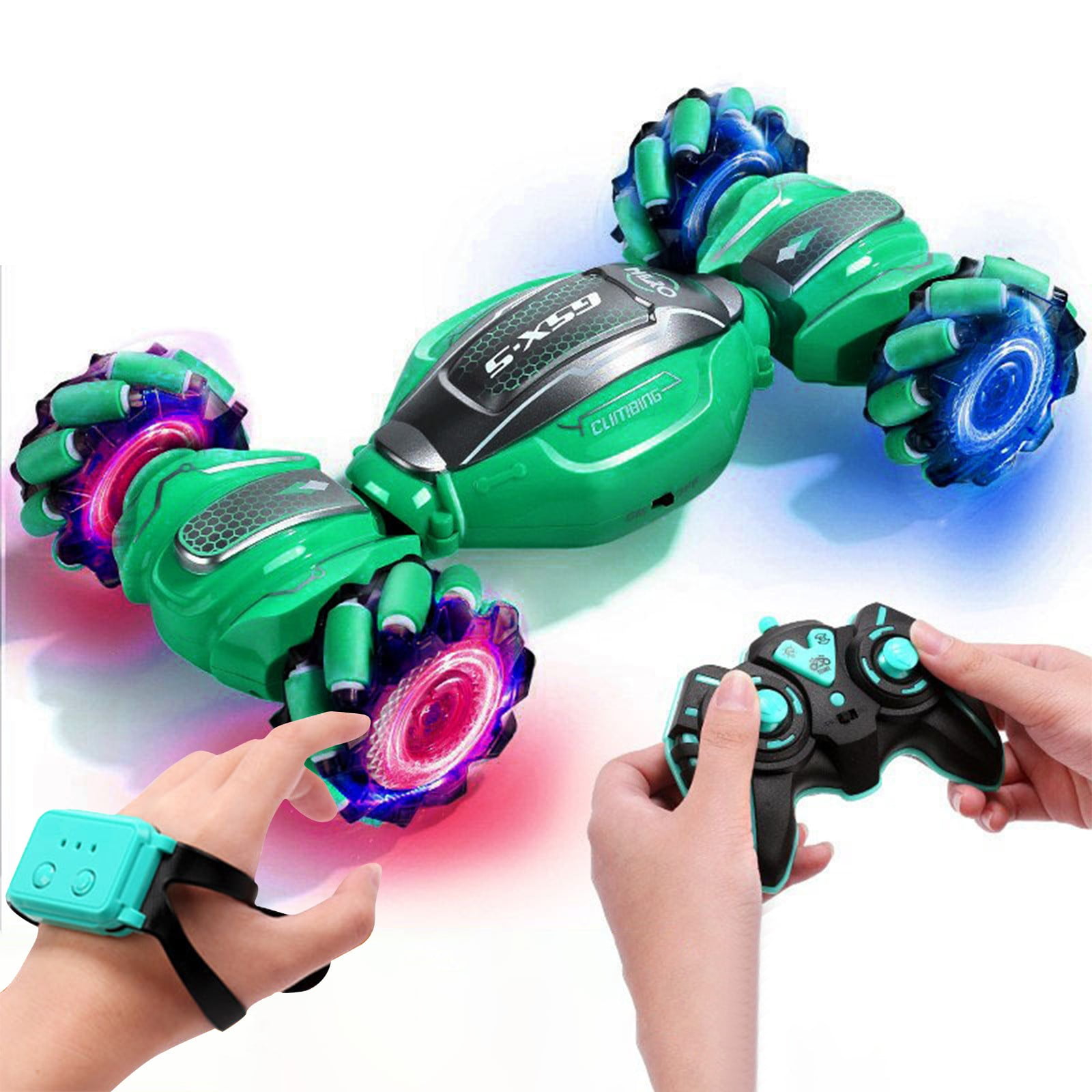 Fridja Gesture RC Car Gesture Sensing RC Stunt Car Toys for Kids 612 yr 2.4GHz 4WD Hand Remote