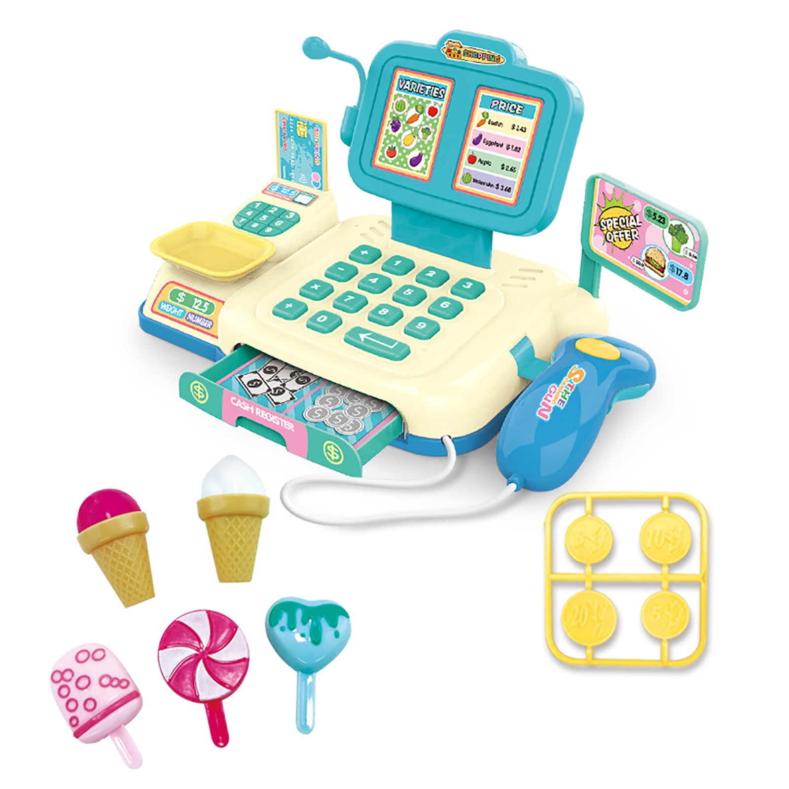 Fridja Gift Children's Educational Supermarket Shopping Toys With Coin Toys And Merchandise