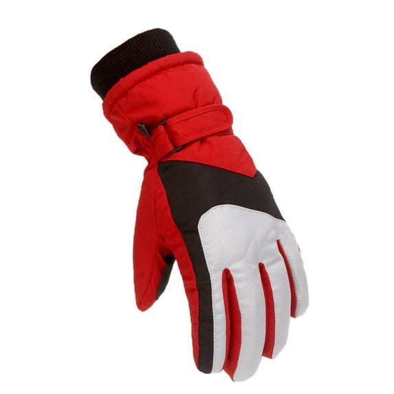 Fridja Girls Boys Snow Gloves Kids Ski Winter Gloves Waterproof Windproof Children Warm Gloves 6-16 Years Old