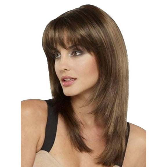 Fridja Gradient Brown Synthetic Hair Wig Short Mix Colors Full Wigs Party Hair Wigs