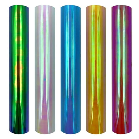 Dengmore HTV Heat Transfer Vinyl Bundle, Glitter Iron on Vinyl, Glitter HTV Vinyl for T-Shirt Hat Clothes Fabric DIY Craft Material (Color Glitter Theme)