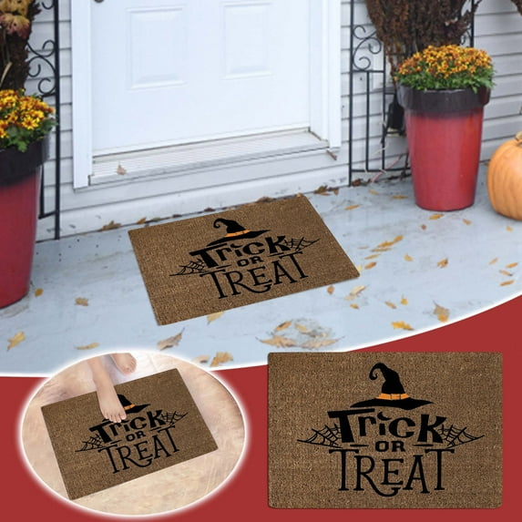 Fridja Halloween Door Mat Cartoon Floor Mat Hallway Kitchen Absorbent Mat Foot Mat Soft Non-slip