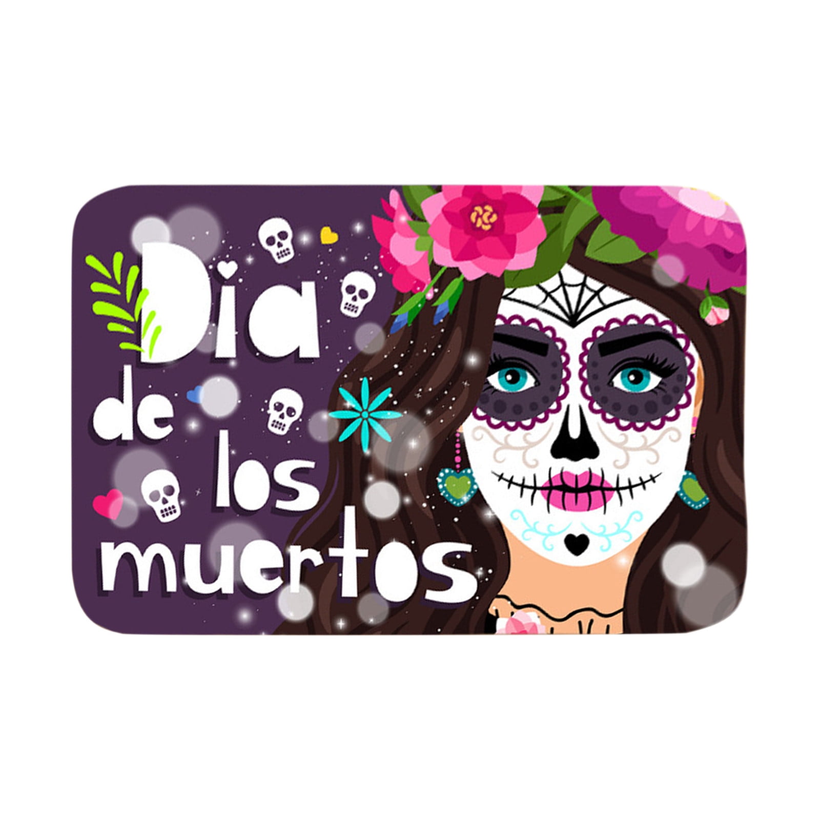 Fridja Halloween Door Mat Skull Floor Mat Hallway Kitchen Foot Mat  display picture 1