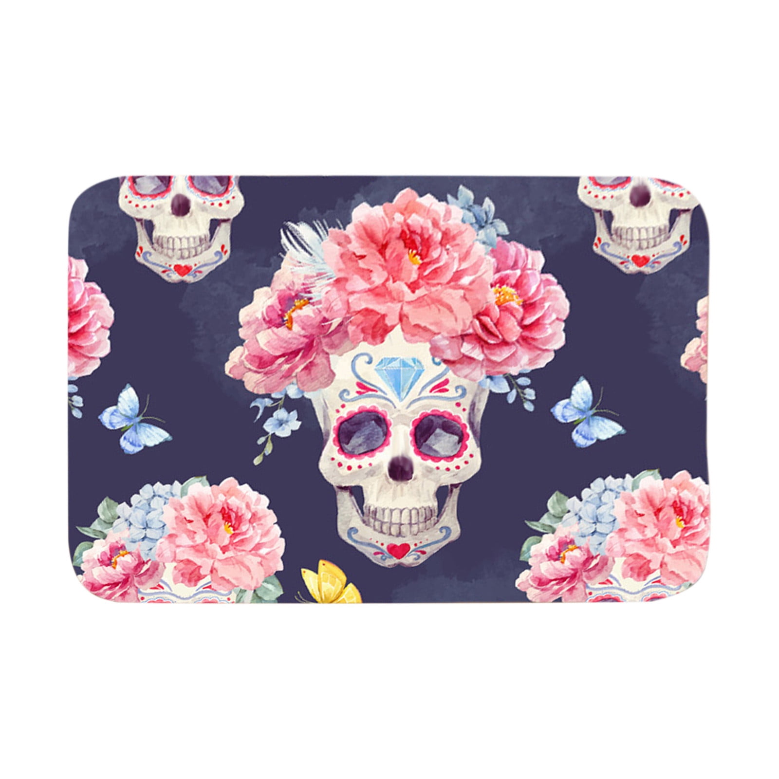 Fridja Halloween Door Mat Skull Floor Mat Hallway Kitchen Foot Mat  display picture 1