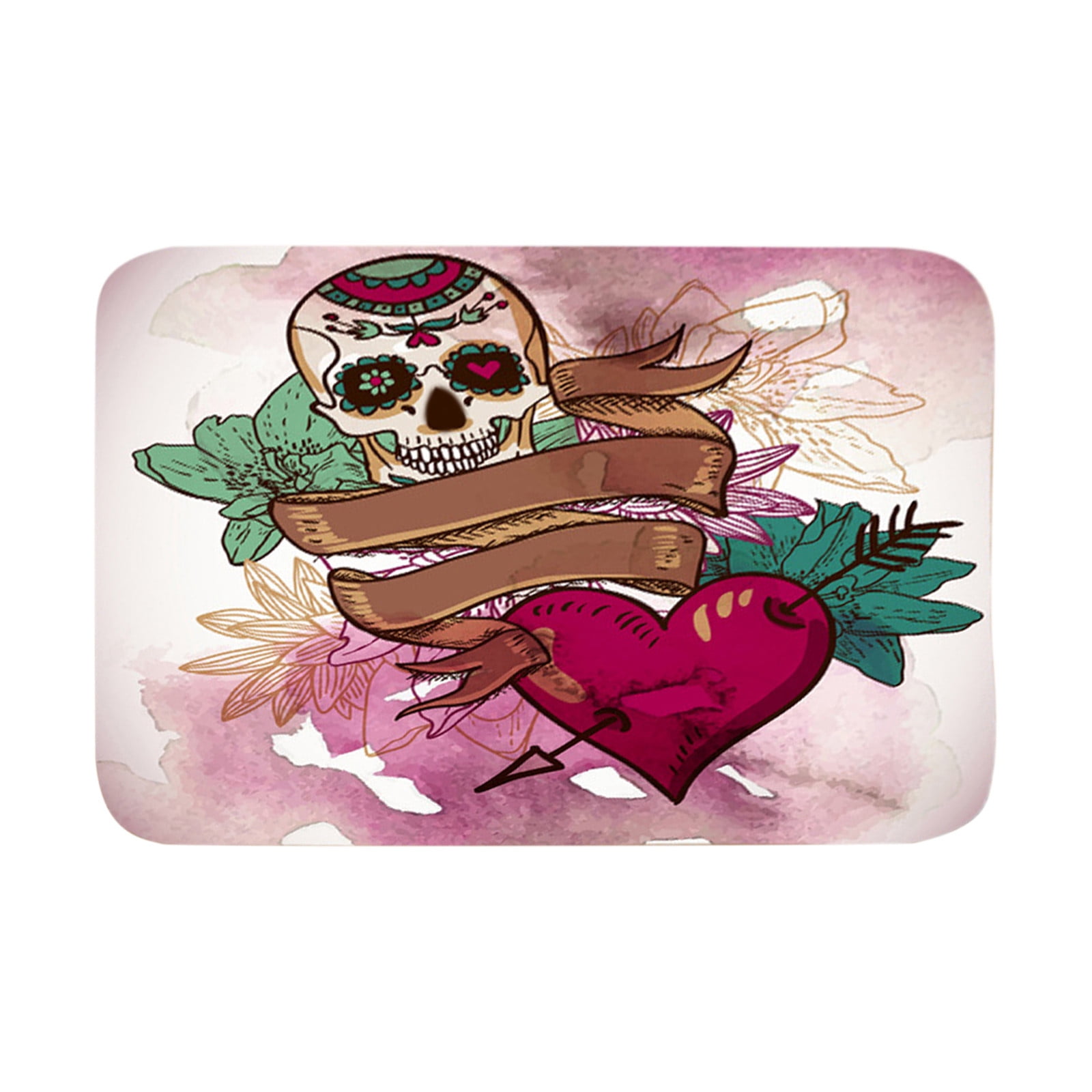 Fridja Halloween Door Mat Skull Floor Mat Hallway Kitchen Foot Mat  display picture 1