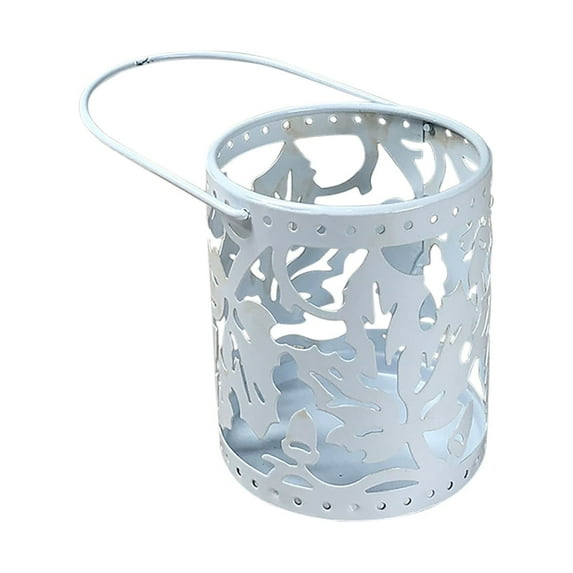 Fridja Halloween Pumpkin Lantern Bucket, 3.85" H Candle Holder Bucket Outdoor Standing Hanging Sign Metal Porch Decor Halloween Decorations