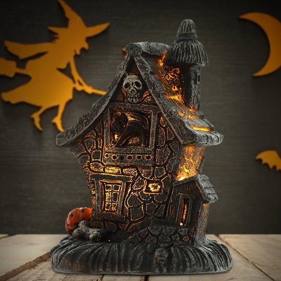 Fridja Halloween Skull House of Horrors With Light Pumpkin House of Horrors Home Decoration Halloween Decorations