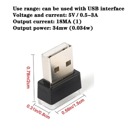 Fridja Home Lighting General M otors Mini USB LED Wireless Car Interior Light Neon for Home