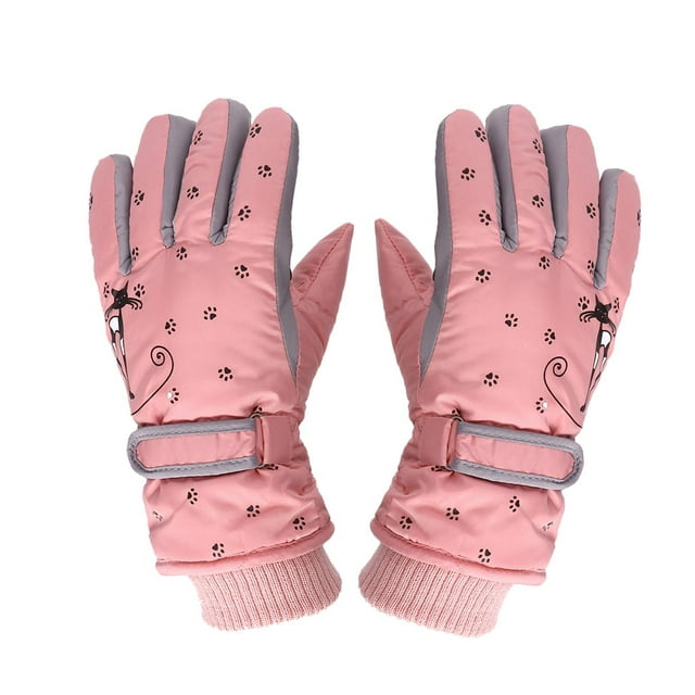 Fridja Kids Waterproof Winter Gloves Warm Snow Gloves Boys Girls Ski
