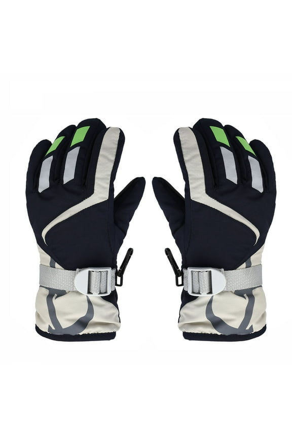 Kids Winter Gloves Waterproof Snow Ski Gloves Warm Unisex Gloves Mittens Windproof for Cold Weather Girls Boys Children 6-11 Years Old
