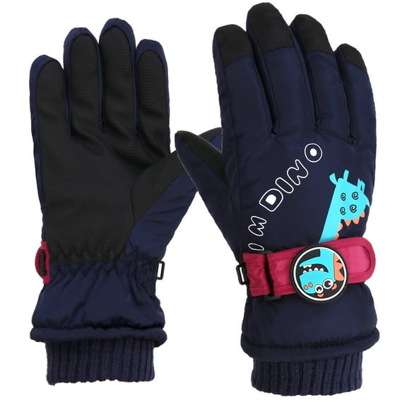 Fridja Kids Winter Gloves Waterproof Snow Ski Gloves Warm Unisex Gloves Mittens Windproof for Cold Weather Girls Boys Children 6-11 Years Old